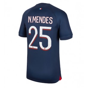 Maillot de foot Paris Saint-Germain Nuno Mendes #25 Domicile 2023-24 Manches Courte